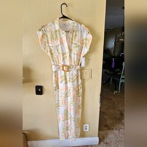 Aura Tropical Floral Jumpsuit NWT